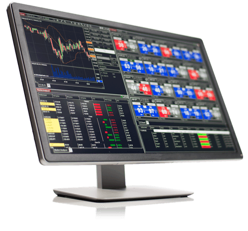 La plataforma NinjaTrader mostrando gráficos en pantalla